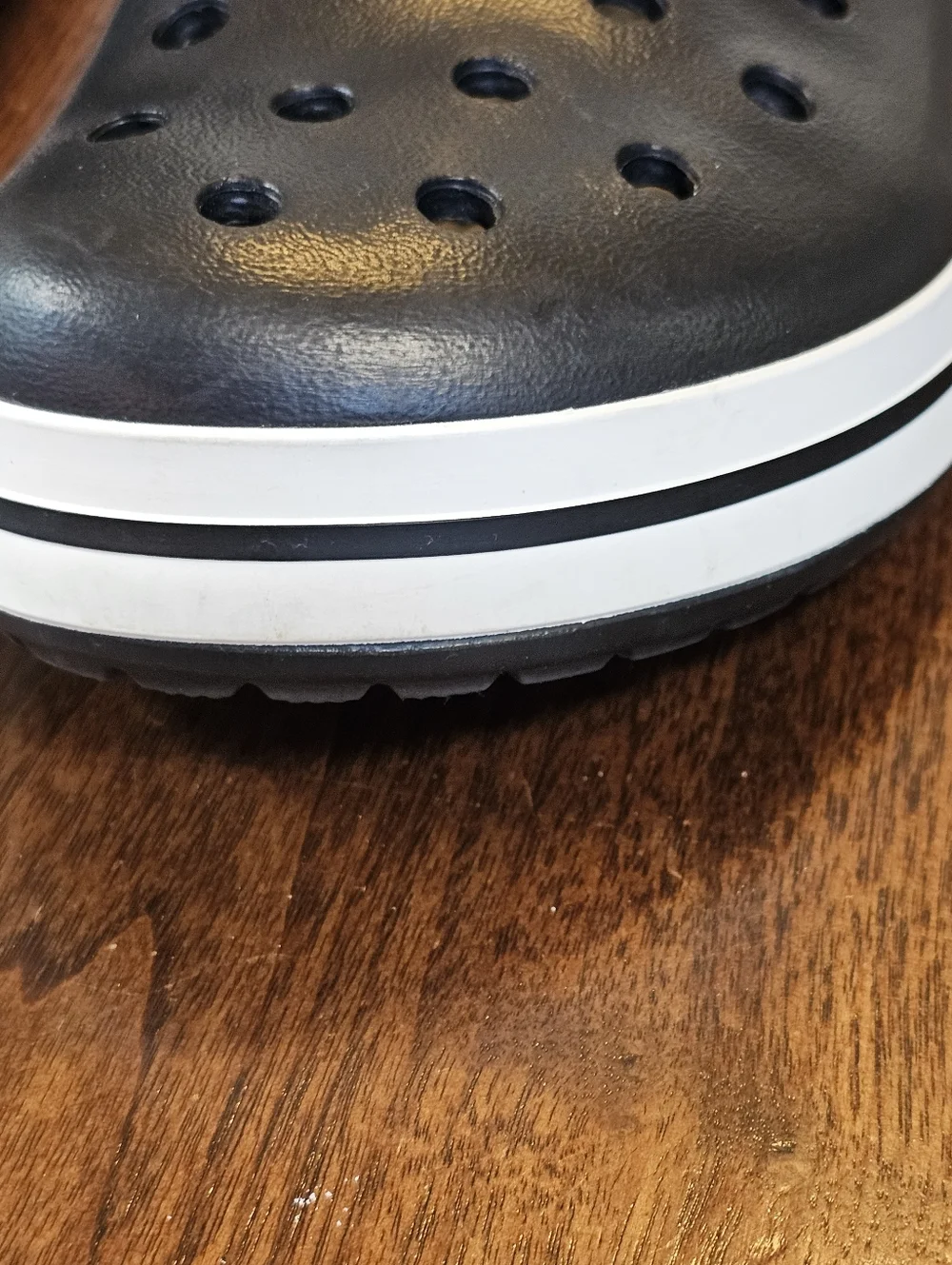 Crocs Black And White Unisex Size Mens 9 Size Womens 11